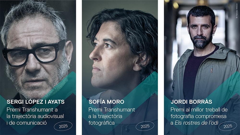 Fotos de Sergi López, Jordi Borràs i Sofía Moro, Premis Transhumant 2025
